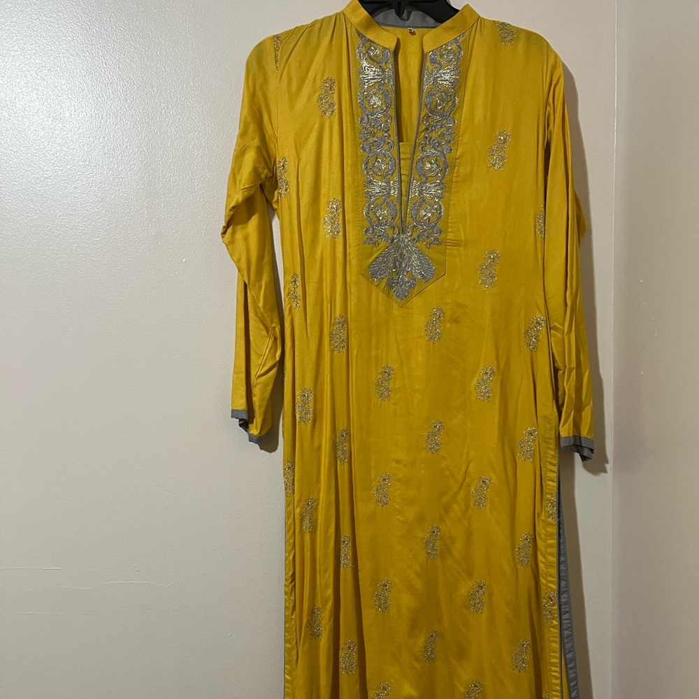 Yellow shalwar kameez